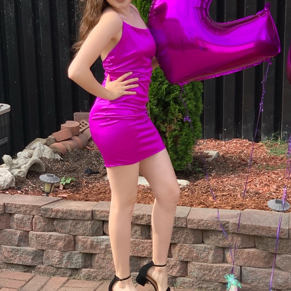 Fashion Nova Mini Magenta Dress - Picture 8 of 14